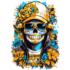 Golden Sugar Skull
