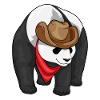 Panda Cowboy Cowboy Chapeau