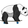 Panda Skater Skateboard
