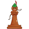 Schachfigur Bauer Bogenschütze Schach