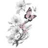 Papillon avec fleur