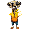 friendly meerkat cartoon