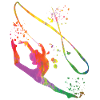 Gymnast with Band Rhythmic Gymnastics