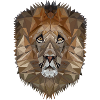 Löwe-Polygon Design-Herrscher des Jungles