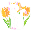 Katze mit Tulpen Gärtner