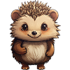 hérisson mignon - Design doux - joyeux