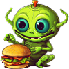 Four-legged alien: fast food lover
