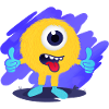 One-eye (fur, thumbs up)