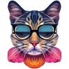 Class Cat with Sunglasses