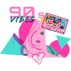 retro, 90's,90s,vibes, neon, cassette
