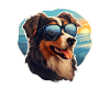 Dog with sunglasses