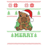 Glædelig jul retro grim jul Capybara