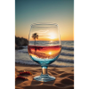 Beach wine glass