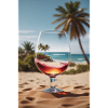 Beach wine glass