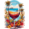 Beach wine glass