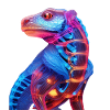 Neon-Illuminierter Drachen