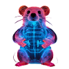 Neon-Leuchtender Ratten-Design