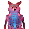Glowing fox with neon effect