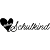 stolzes Schulkind schwarz