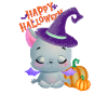 Happy Halloween Fledermaus mit Hut