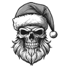 Santa Claus Skull Christmas