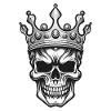 King Skull Crown Symbol