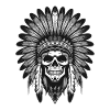 Apache Indian Skull Chief