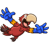 Cartoon Red Macaw