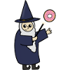 Funny Magician Wizard Donut Lover