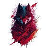 Evil ninja wolf