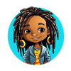 Fun-loving dreadlocks illustration