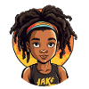 Expressive Afro Portrait at Sunset