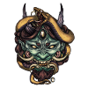 Schlange Grüner Oni-Dämon