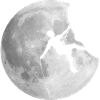 Clear moon climbing