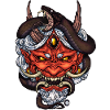 Serpent Red Oni Demon