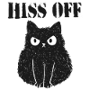 Hiss off, Angry black cat