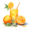 the fresh orange juice