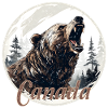 Canadian Grizzly retro style