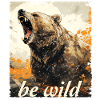 be wild Grizzly retro style