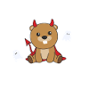 Beaver Happy Halloween Devil Costume