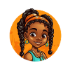 Elegant Afro-Heroine Illustration