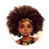 Powerful Afro Heroine Illustration