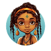 Afro sort barn ung pige etnisk gaveide