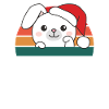 Joyeux Noël Retro Bunny Christmas