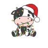 Cow Christmas Winter Animals Cow