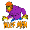 Universal Monsters Wolf Man kirjaimilla