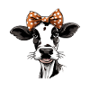 Økologisk outfit med ko til veganere og koelskere Moo