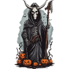 Sensenmann Halloween Dämonischer Druide Design