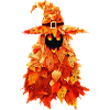 Spooky witch in autumn Halloween