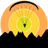 Paragliding in the sunset